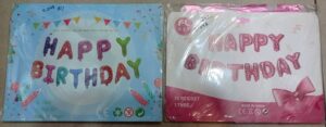 Plastic Happy Birthday Banner