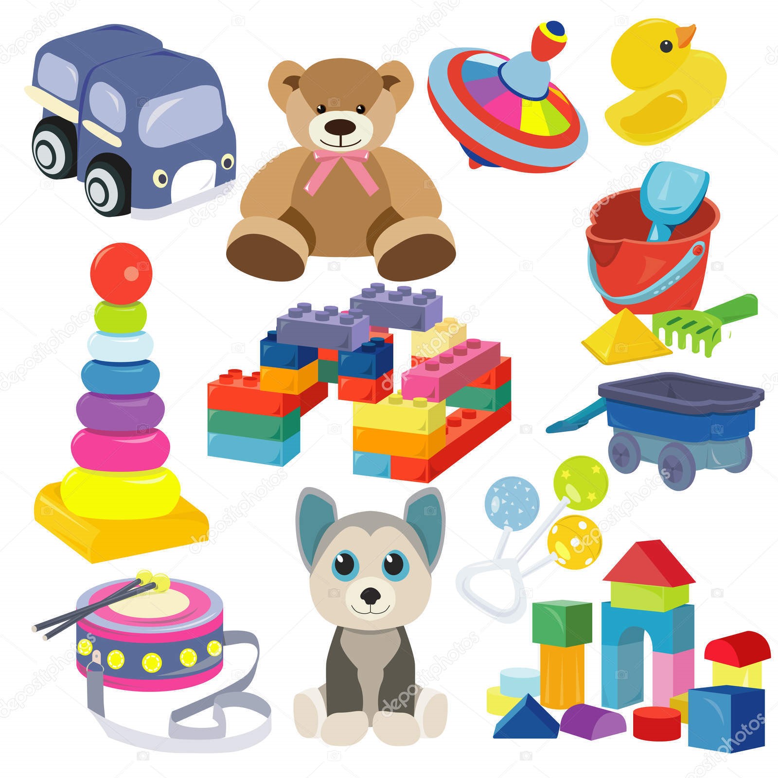 depositphotos 176793464 stock illustration cartoon baby toy set cute