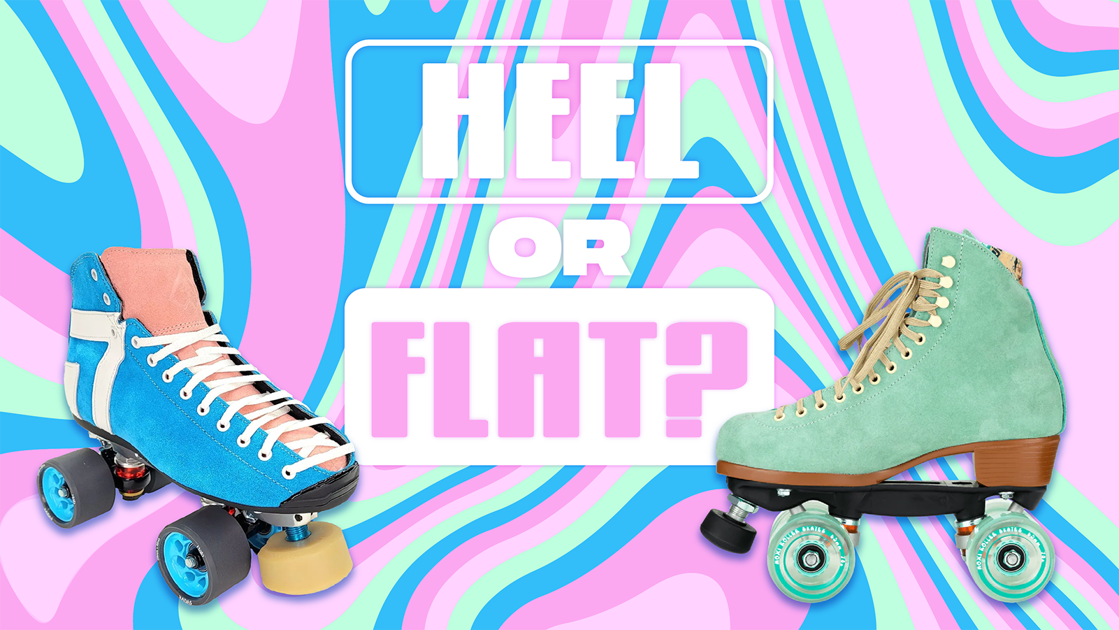 roller skate boot heel or flat