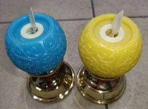 Blue & Yellow Sahi Candle