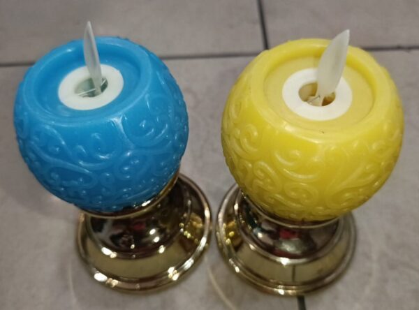 Blue & Yellow Sahi Candle