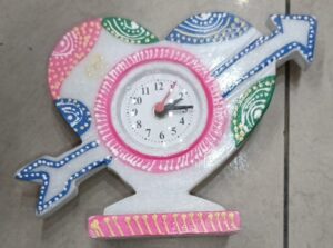 Heart Marble Clock