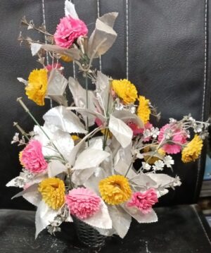 Colourfull Silver Pot