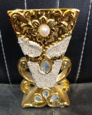 Golden Metal Flower Pot