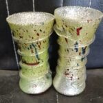 Green Silver Flower Pot